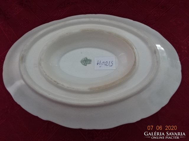 Zsolnay porcelain, antique, shield-sealed, feathered compote bowl with placemat. He has!