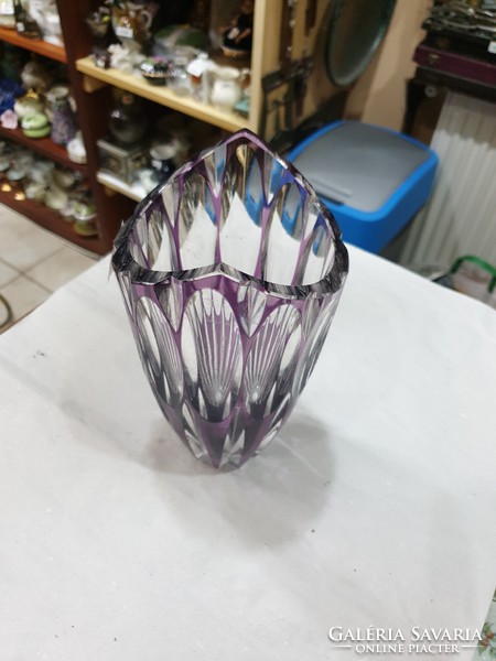 Lila kristály váza 