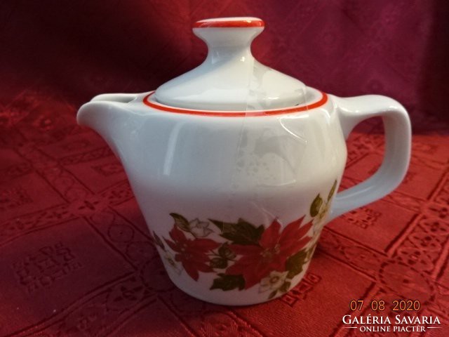 Hollóház porcelain poinsettia coffee maker spout, bottom diameter 7 cm. He has!