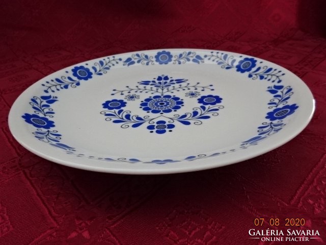 Lowland porcelain blue folk pattern wall plate. Its diameter is 23.5 cm. He has!