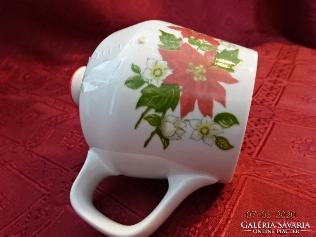 Hollóház porcelain poinsettia coffee maker spout, bottom diameter 7 cm. He has!