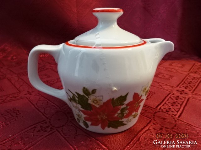 Hollóház porcelain poinsettia coffee maker spout, bottom diameter 7 cm. He has!