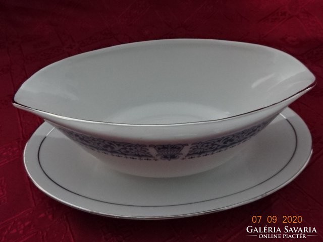 Kanehan Japanese porcelain sauce bowl, silver rim. He has!