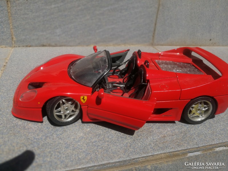 Ferrari f50 cabrio, fire red sports car model, 1/18 size! Heavy metal frame!