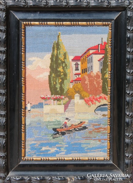 In stock! Nice tapestry (needlework?) - with a Venetian idea
