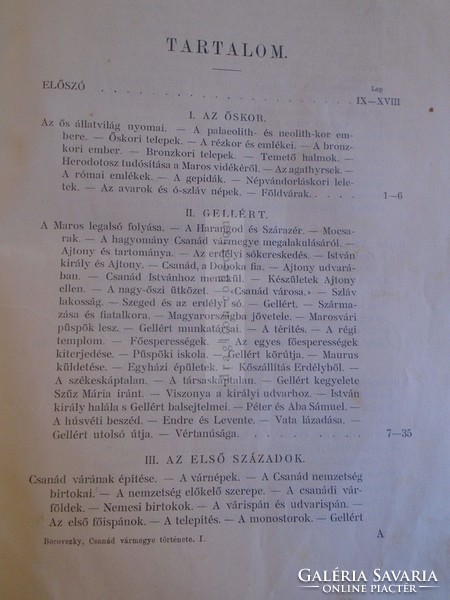 G014 Csanád vármegye története 1715-ig. I. kötet / Dr. Borovszky Samu 1896 Budapest MTA