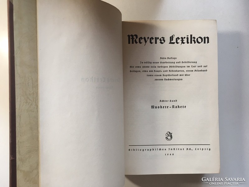 Meyers Lexikon 8. kiadás - teljes kiadott sor