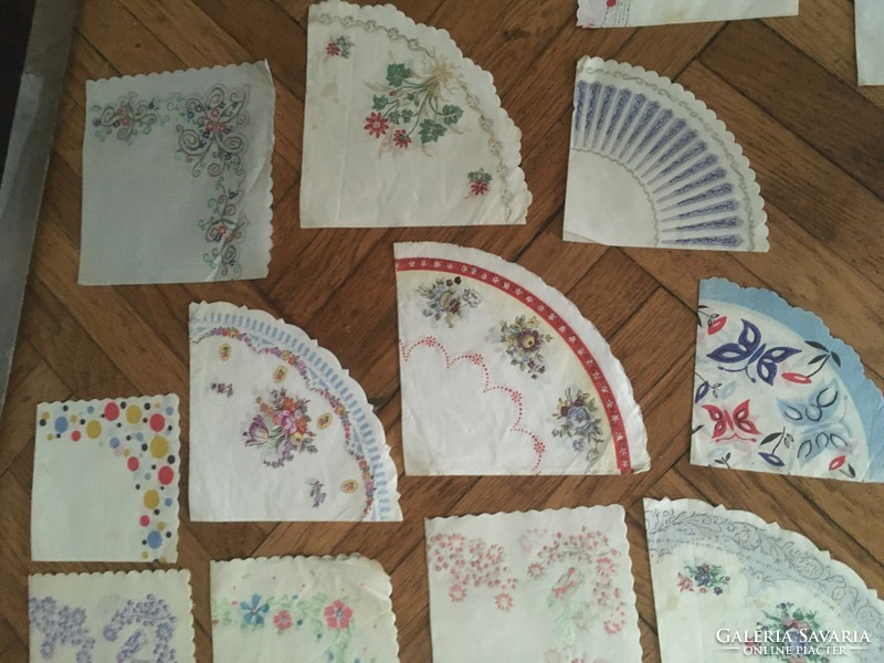 Very special 60 year old 93 piece napkin collection