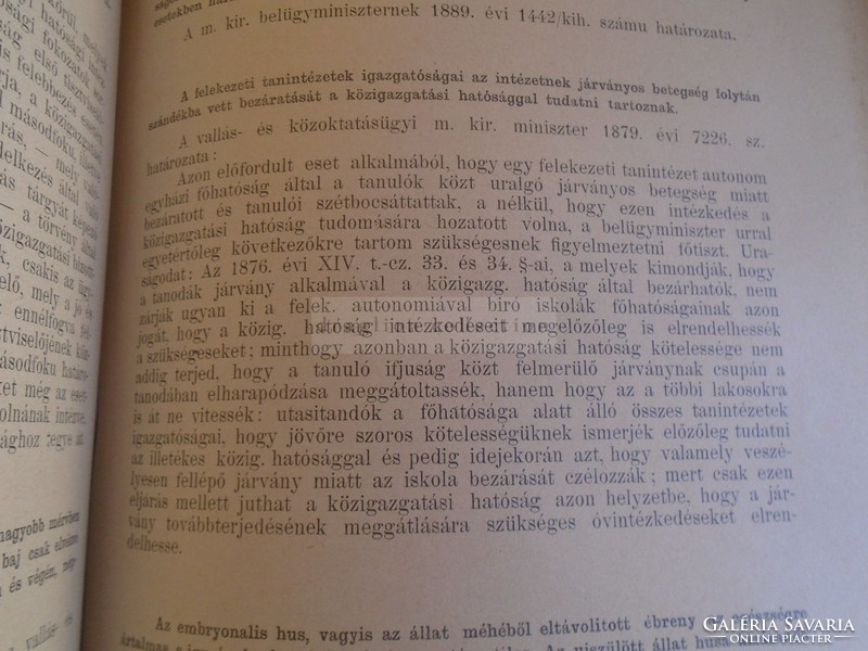 G015 Közigazgatási elvi határozatok egyetemes gyűjteménye: Gyámügy, Népoktatás,Katonaügy 1895 Pallas