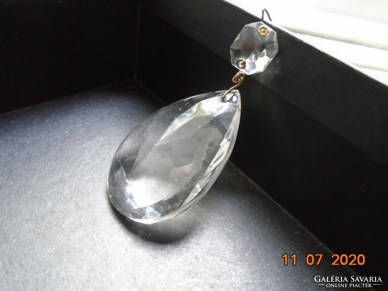 Polished, faceted rosette rhinestone larger pendant
