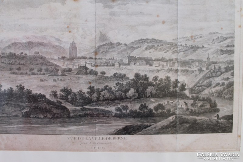 Bern látkép nyomat 1777-ből