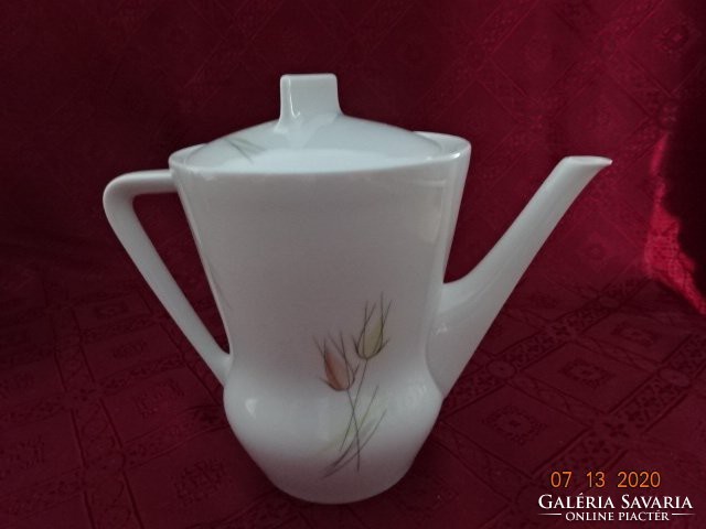 Cm German porcelain coffee pourer with rosebud pattern, height 19 cm. He has!