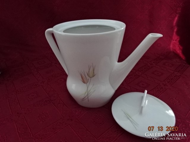Cm German porcelain coffee pourer with rosebud pattern, height 19 cm. He has!