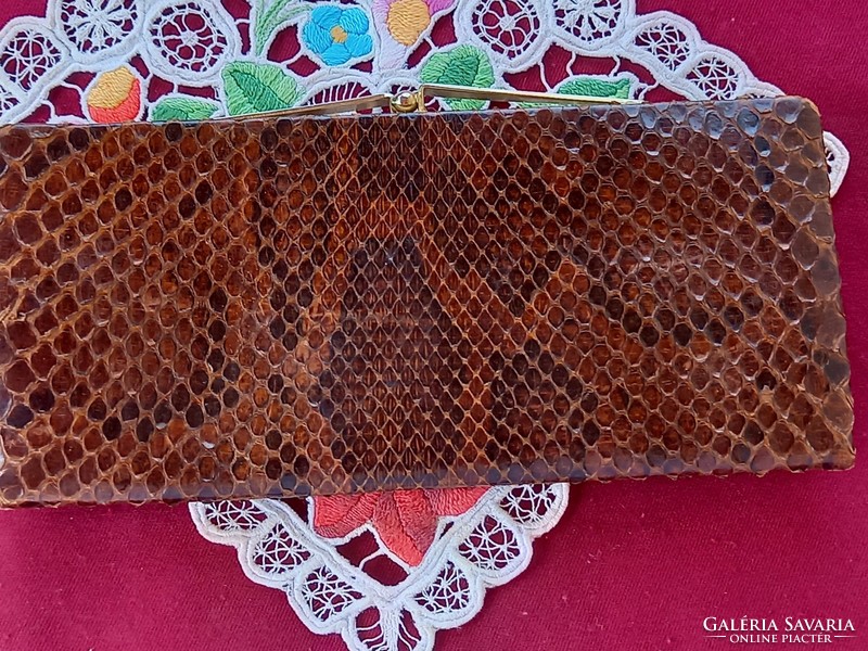 416 Genuine snakeskin wallet with 2 compartments 20x9.5 cm