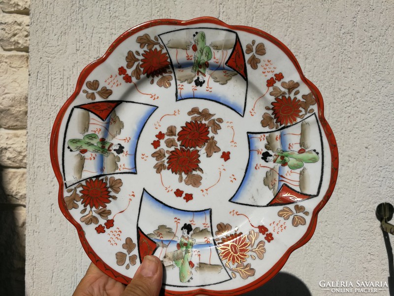 Keleti, kína, Japán stb tányér tál festett . Különleges!  