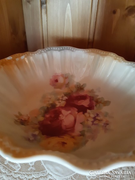 Pink porcelain serving bowl