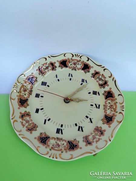 Zsolnay architectural pattern plate clock