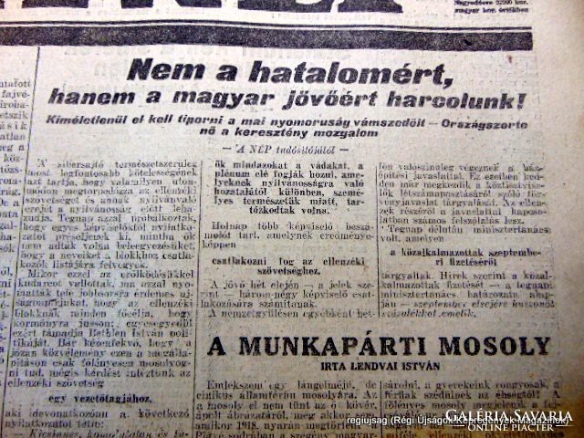 1923 augusztus 26  /  A NÉP  /  Régi ÚJSÁGOK KÉPREGÉNYEK MAGAZINOK Szs.:  15900