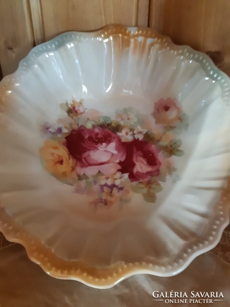 Pink porcelain serving bowl