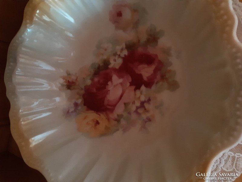 Pink porcelain serving bowl