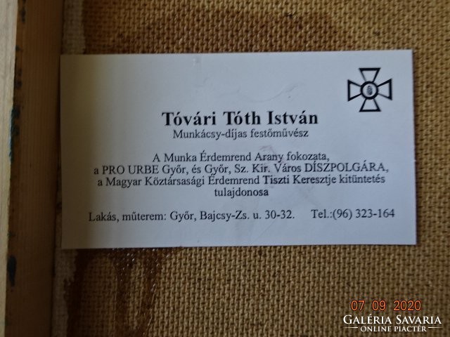 Tóvári Tóth István  - Akt tanulmány képe. Kép mérete 80 x 60 cm. Vanneki!