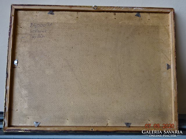 U. Novák szignózott tájkép. Kép mérete: 34 x 25 cm.  Vanneki!