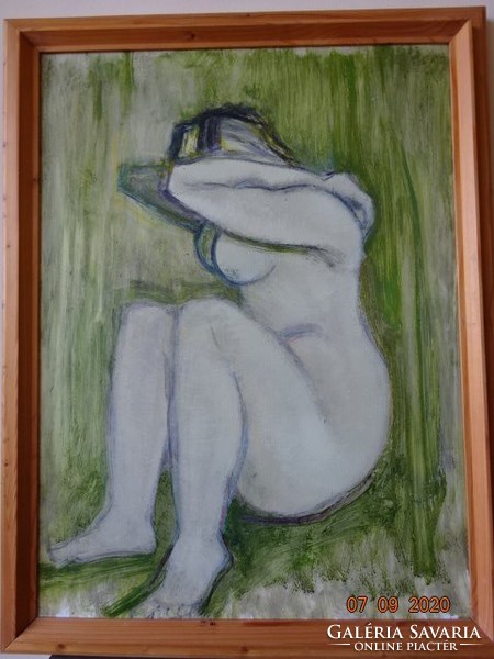 István Tóth Tóvári - nude study picture. Picture size 80 x 60 cm. He has!