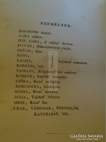 G028.10  VÖRÖSMARTY Mihály - Salamon király - A' Bujdosók -Hábador  - 3 színmű 1845  Kilián György 