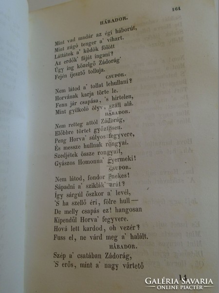 G028.10  VÖRÖSMARTY Mihály - Salamon király - A' Bujdosók -Hábador  - 3 színmű 1845  Kilián György 