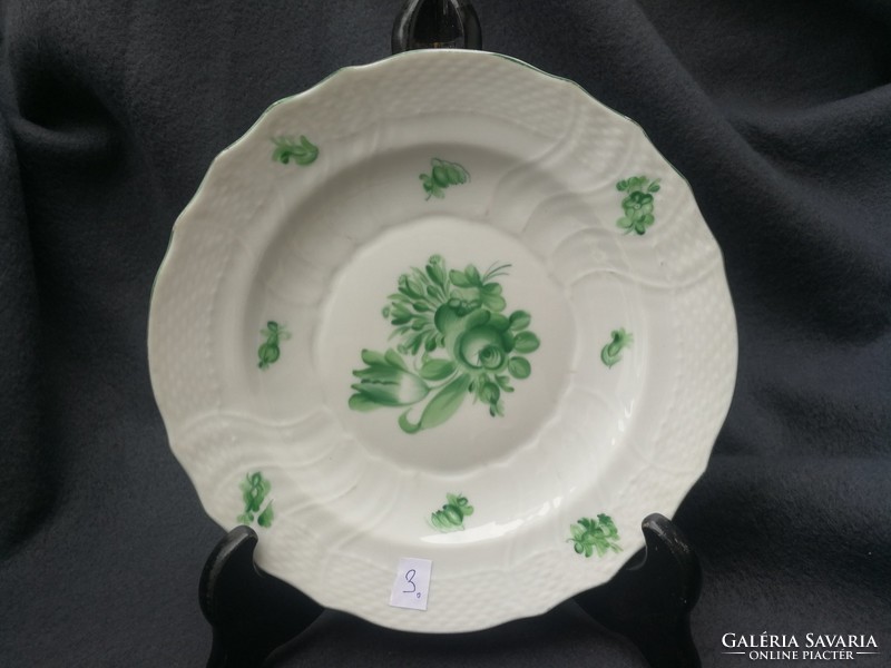 Antik Herendi tányér zöld minta, militária 1943 ból!!! Ritka különleges a háború alatt készült! 