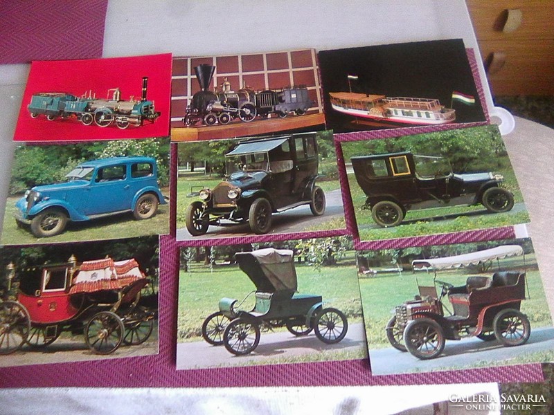 Autó képeslapok a Közlekedési Múzeumból