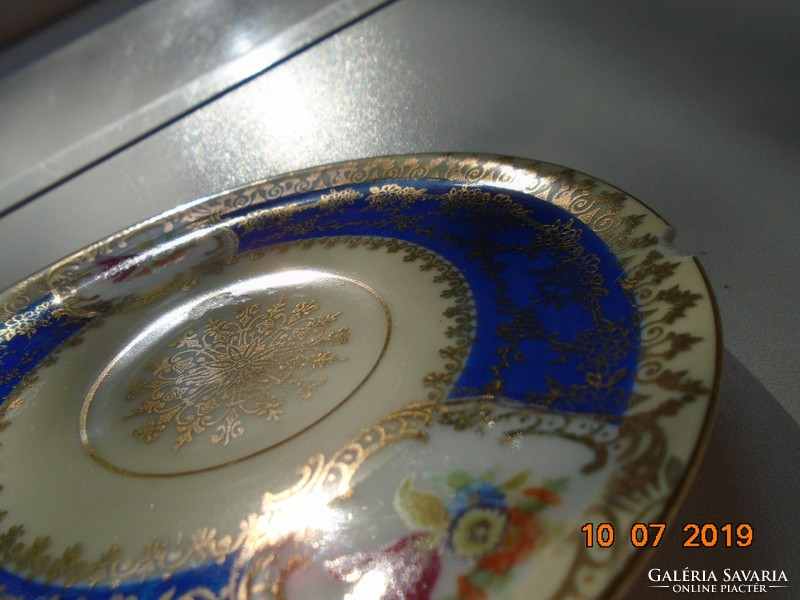 Altwien kézzel festett aranymintás kistányér