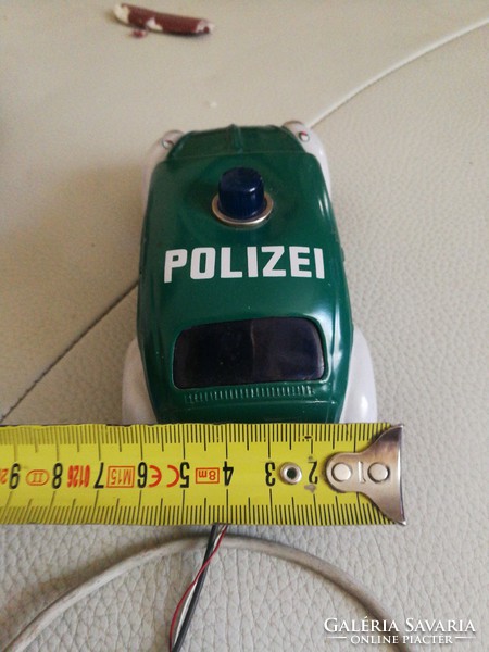 Vw bogárhátú, régi távirányítós autó lemezből. Vw Beetle Polizei, ritka darab. Autó, jelzett! 