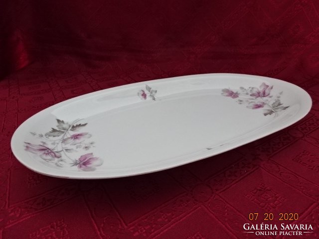 Alföldi porcelán rózsaszín virágos, ovális húsos tál. Vanneki!