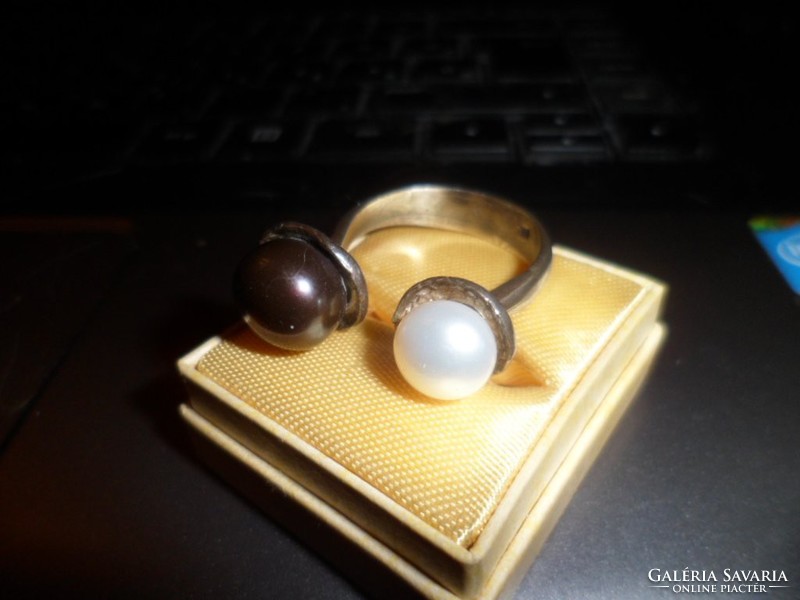 Ezüst gyűrű / gyöngy