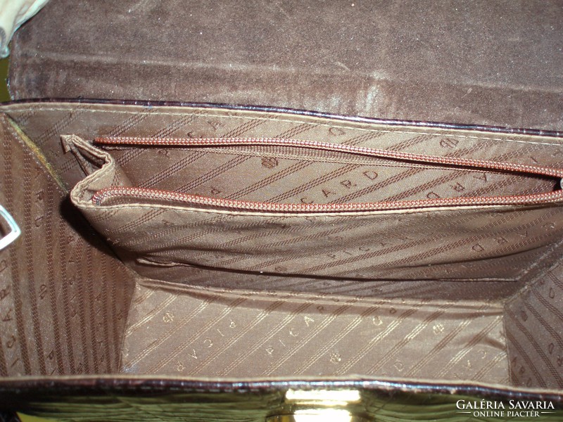 Vintage picard genuine crocodile leather women bag