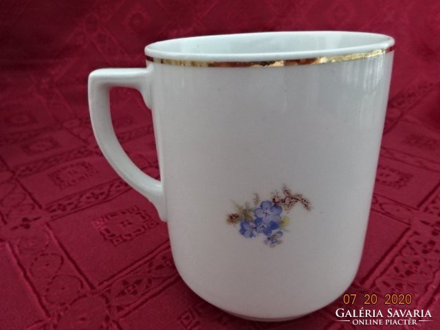 Drasche porcelain mug, with a spring flower pattern. Vanneki jokai
