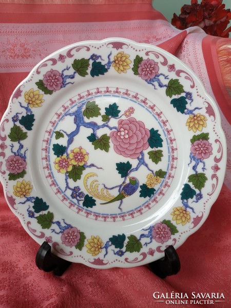 Beautiful bird porcelain plate with flower pattern 5 pcs.