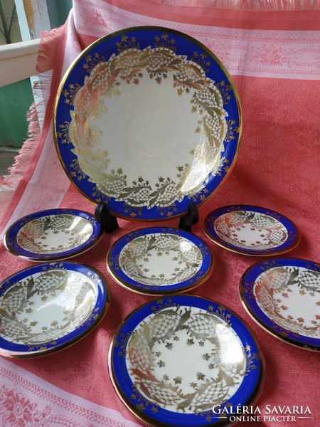 Alka 6 + 1 piece gilded porcelain set