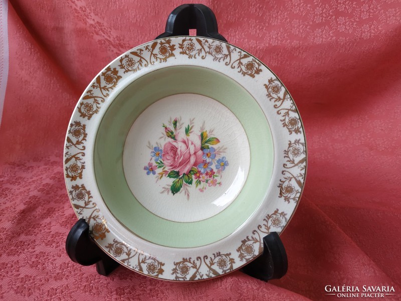 Pink English porcelain bowl and plate