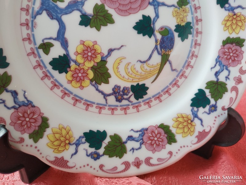 Beautiful bird porcelain plate with flower pattern 5 pcs.