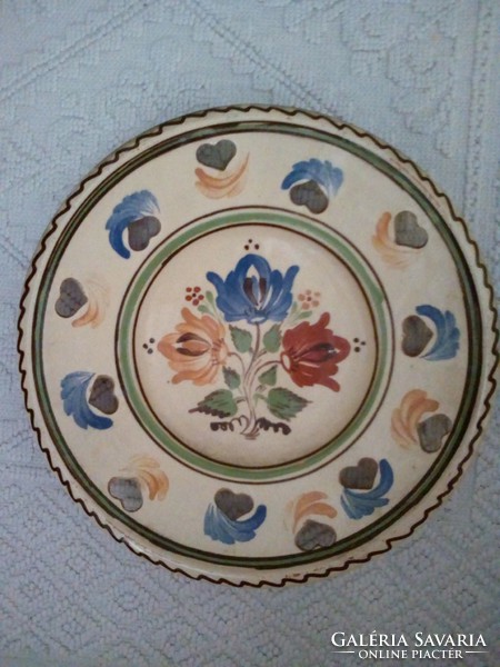 Domonyi pál ceramic wall plate, plate - deer