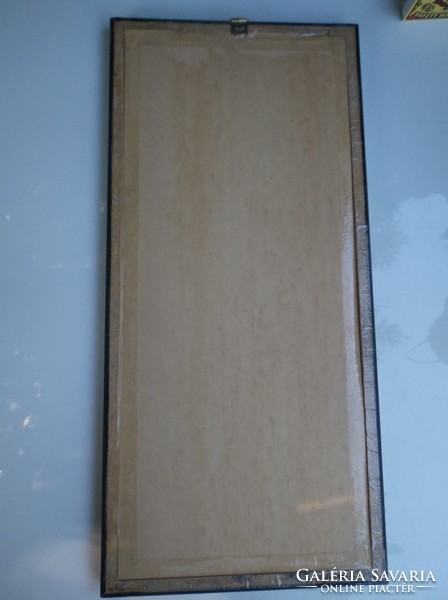 Gobelin - KÉP - 40 x 18 cm  - kisfiús -  üvegezett keretbe - hibátlan