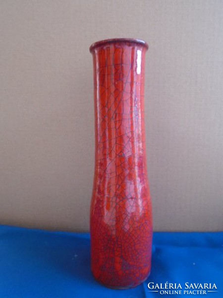 Antik Zsolnay jelzéssel ?majolika kerámia váza 27 cm