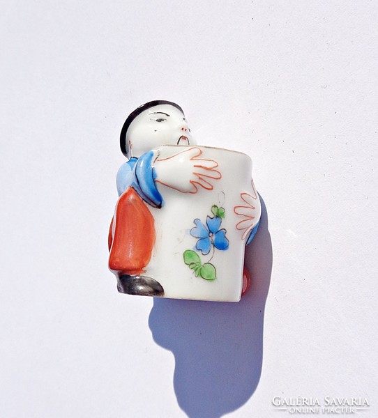 Régi Herendi porcelán mini kínai / mandarin figura