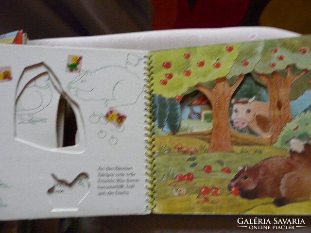 German language learning, storybook with peeping toy animals for children, recommend!