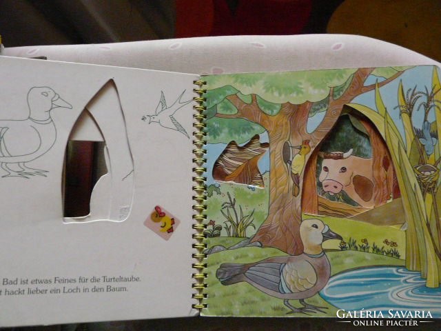 German language learning, storybook with peeping toy animals for children, recommend!