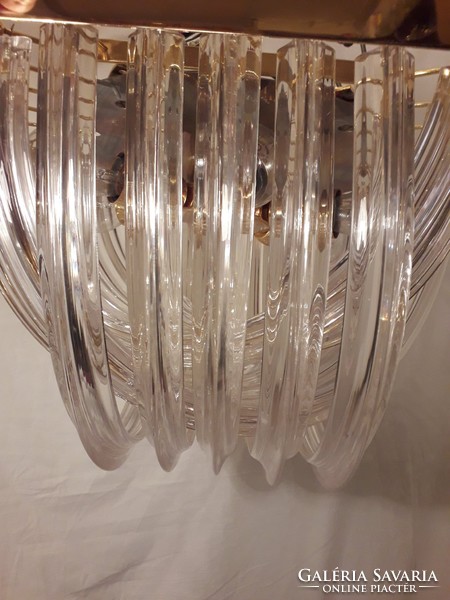 Mid century venini murano muran curved chandelier dazzling glass handcrafted chandelier ceiling lamp