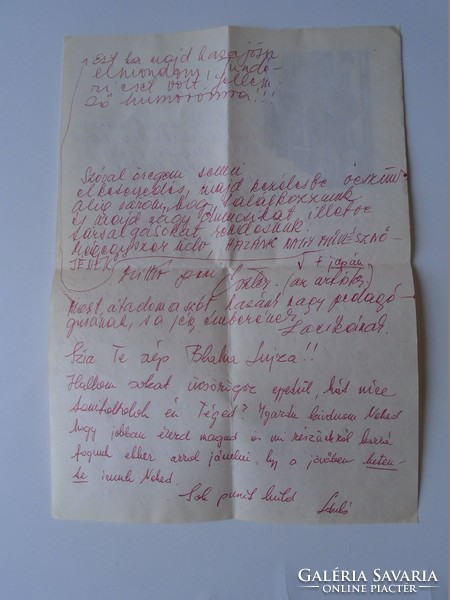G029.126 Somlay Emily színésznőnek írt levél  -Várhidy  1962 