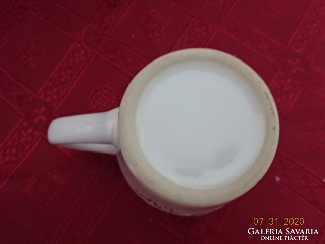 Italian porcelain cappuccino mug. He has!